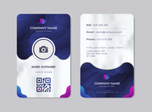 Modern ID badges front and back