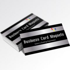 sliver and black magnet business card
