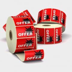 custom rectangle sticker roll labels