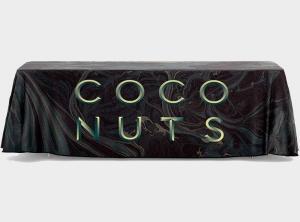 table drape, table cloth, table cover, custom table cover
