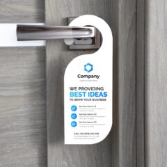 custom design door hanger sample