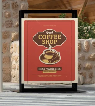Coffee shop sign design
