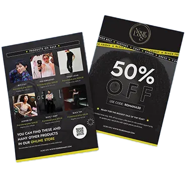 Custom flyers and sales sheets