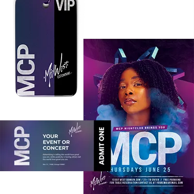 Nightclub Promo printed products