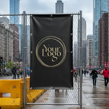 Banner overlooking chicago