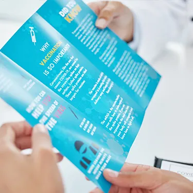 Brochure with vaccine information