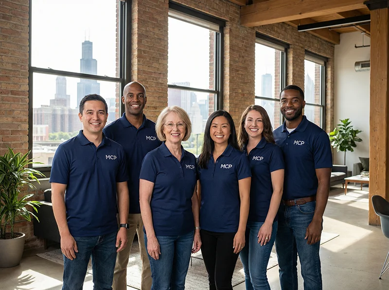 custom corporate t-shirts printed in Chicago