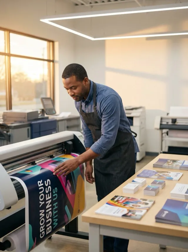 Midwest Custom Print shop in Chicago producing custom banners and marketing materials
